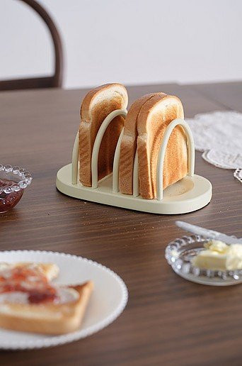 Jotex STONE Toastständer aus Edelstahl in Grau und Weiß B/T/H: 18,0 x 10,0 x 8,0 cm - Bild 1