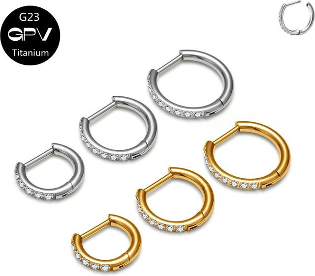 GPV Creolen Titan, Zirkonia, Unisex - Bild 1