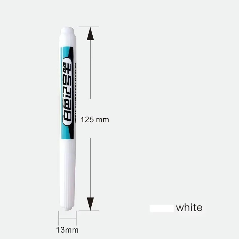 Permanente weiße Marker Stifte für Graffiti und Malerei auf Glas, Reifen oder Notebook, wasserfeste Gelstifte in 0,7mm, 1mm und 2,5mm - Bild 5