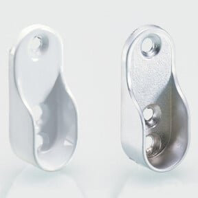 Hettich Schrankrohr-Lager 9079719 für Kleiderstangen in Aluminiumoptik matt - Bild 1