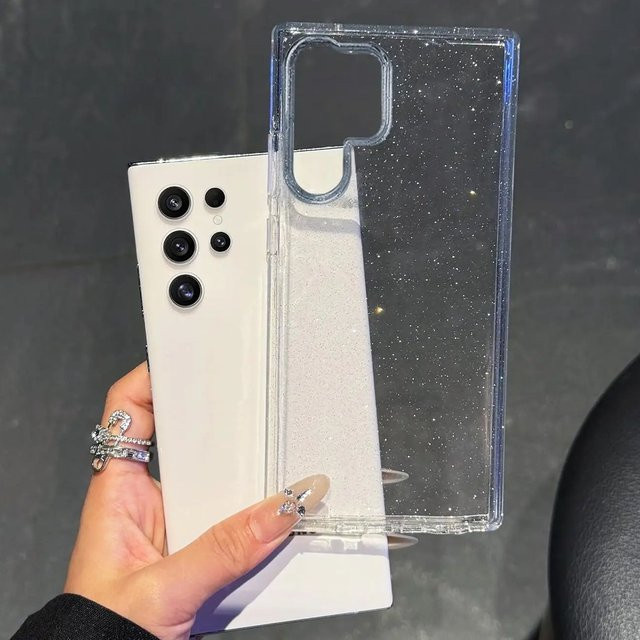 Transparente Glitzer-Schutzhülle für Samsung Galaxy S26 Ultra S25 Edge S24 Plus S23 FE S22 S21 S20 A56 5G A36 A26 A16 A06 A55 A35 A25 A15 - Bild 1