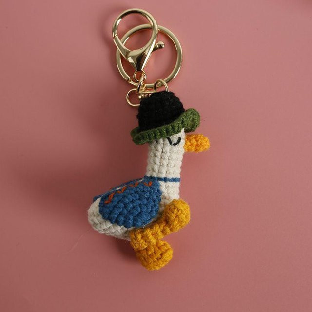 Linyi toy Schlüsselanhänger, Ente, Strickpuppe, brown, Unisex - Bild 1