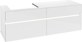 V&B Waschtischunterschrank Collaro in Weiß mit LED-Beleuchtung B/T/H: 160 x 54,8 x 50 cm - Bild 1