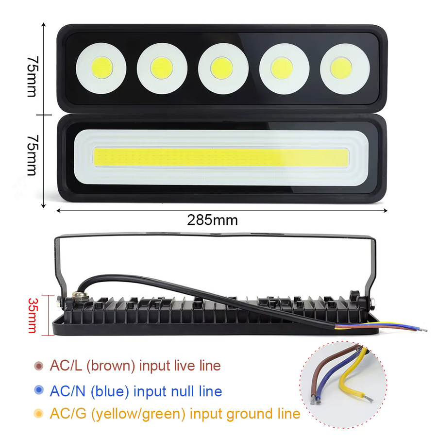 PARKSON LED Flutlicht 50W IP65 Wasserdichte Außenbeleuchtung Reflektor Strahler - Bild 2