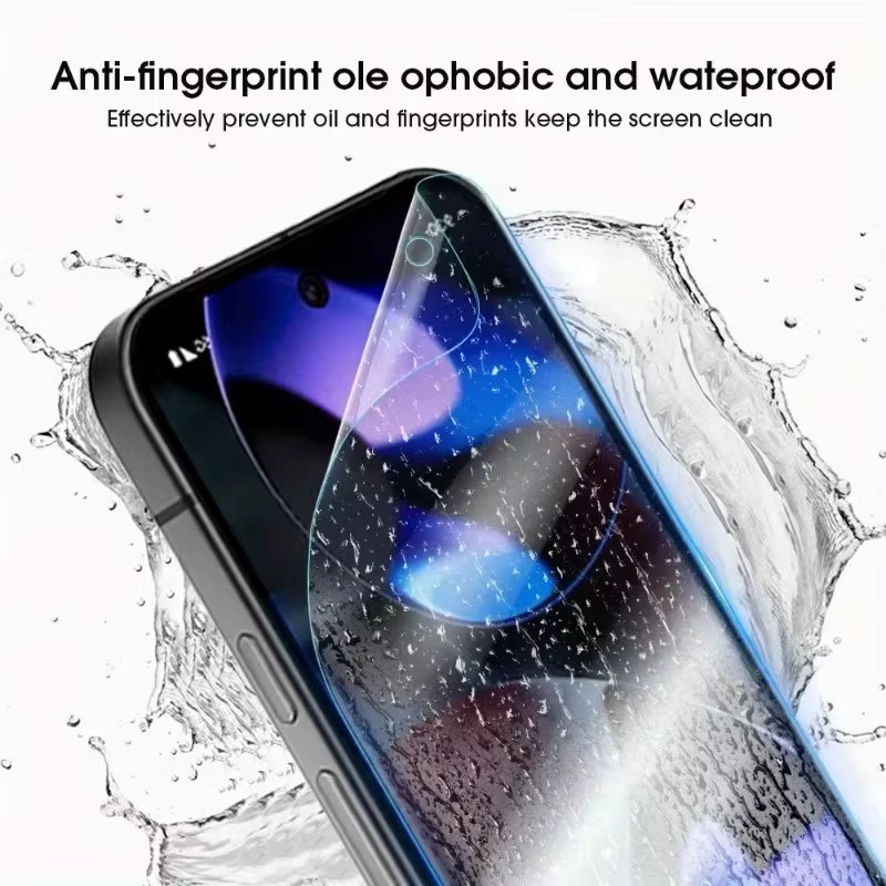 3er-Set Hydrogel Display Schutzfolien für Realme 10, 11, 12 Lite, 13 und 14 Pro Plus, transparent, Vollabdeckung - Bild 2