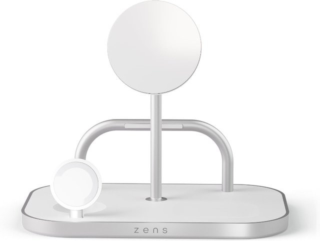 Zens 4-in-1 Wireless Charger Qi2 Ladestation mit USB-C und USB-A Anschlüssen in Weiß - Bild 1
