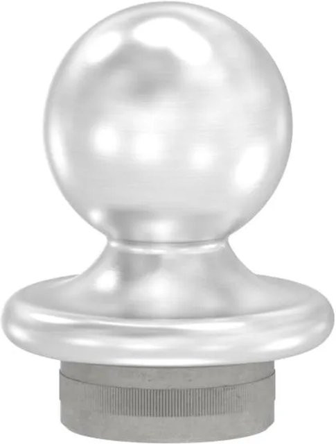 FeNau Kugelrohrknopf aus Edelstahl in Silber matt für Ø 42,4x2,0 mm - Bild 1