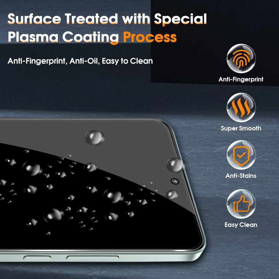 Xiaomi POCO X6 Pro Anti-Spionage-Displayschutz aus gehärtetem Glas mit Privatsphäre-Funktion und 9H Kratzfestigkeit - Bild 2