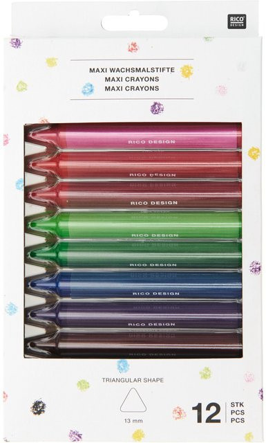 Rico Design Wachsmalstifte Maxi dreieckig in Multicolor Set - Bild 1