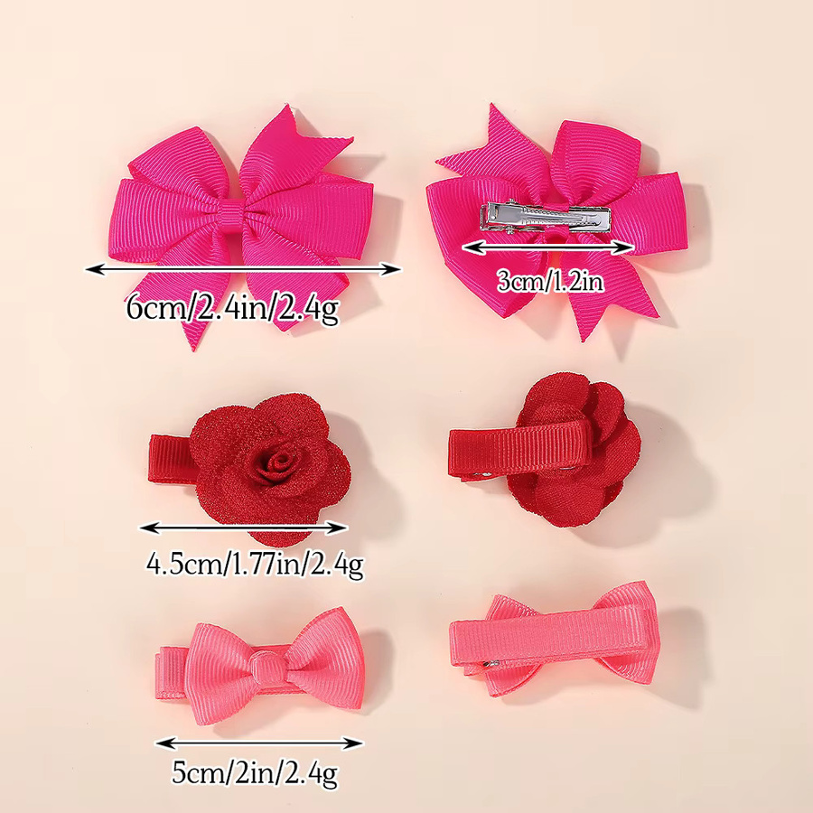 HAHAYL Haar Clips, 6er-Set, Kinder, Blumen und Schleifen - Bild 1