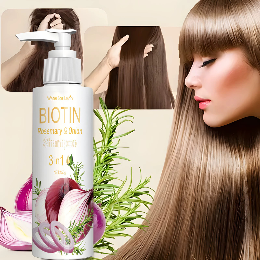 Water Ice Levin Biotin Rosmarin-Zwiebel-Shampoo, Unisex - Bild 3