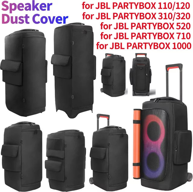 Wasserdichte Lautsprecher-Schutzhülle als Staubschutz und doppelseitige Aufbewahrungstasche für JBL Partybox 310, 320, 110, 120, 520, 710, 1000 in Schwarz - Bild 1