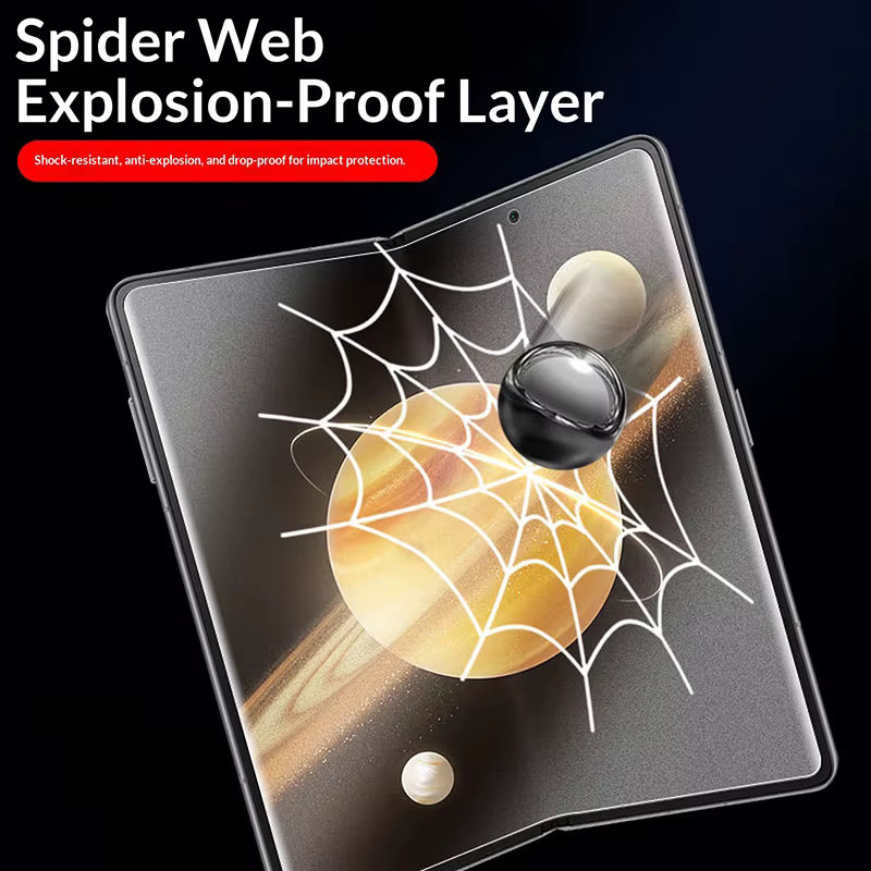 Matte Hydrogel Soft TPU Displayschutzfolie für Oppo Find N6 mit Vollschutz für internes und externes Scharnier, Transparent - Bild 4