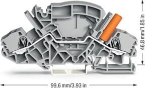 WAGO 2-Leiter-Durchgangsklemme 2007-8801 grau - Bild 1