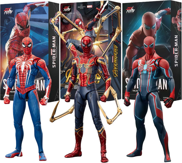 ZD Toy Spider-Man Actionfigur im Advanced Suit und Velocity Suit im Maßstab 1/10 für Sammler - Bild 1