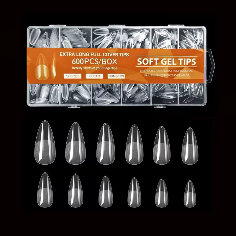 Acryl-Nagelspitzen, 600 Stück, halbmatt, Clear, Unisex - Bild 4