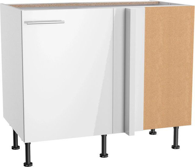 Optifit Küchen-Eck-Unterschrank Rurik986 in Weiß Glanz und Matt, B/T/H: 100 x 58,4 x 87 cm - Bild 1