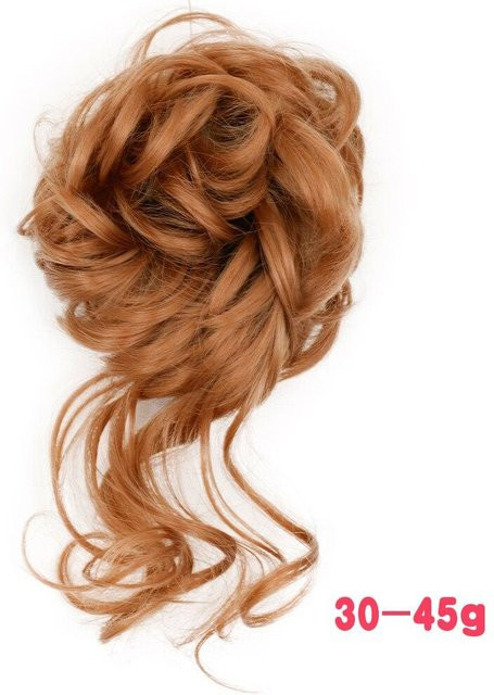 MISSQUEEN Haarteil Chignon, lockiges Kunsthaar, braun - Bild 1
