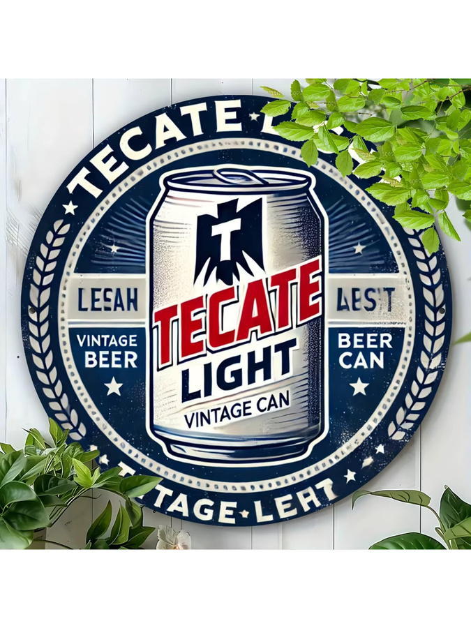 Tecate Vintage Metallschild rund aus Aluminium in Mehrfarbig Durchmesser: 20 cm - Bild 7