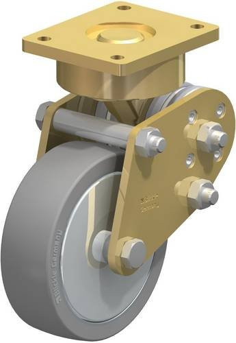 Blickle BPFE-ALTH 125K-AS-FA Bockrolle gefedert in Silber, Rad-Durchmesser: 125 mm, Tragfähigkeit: 350 kg - Bild 1