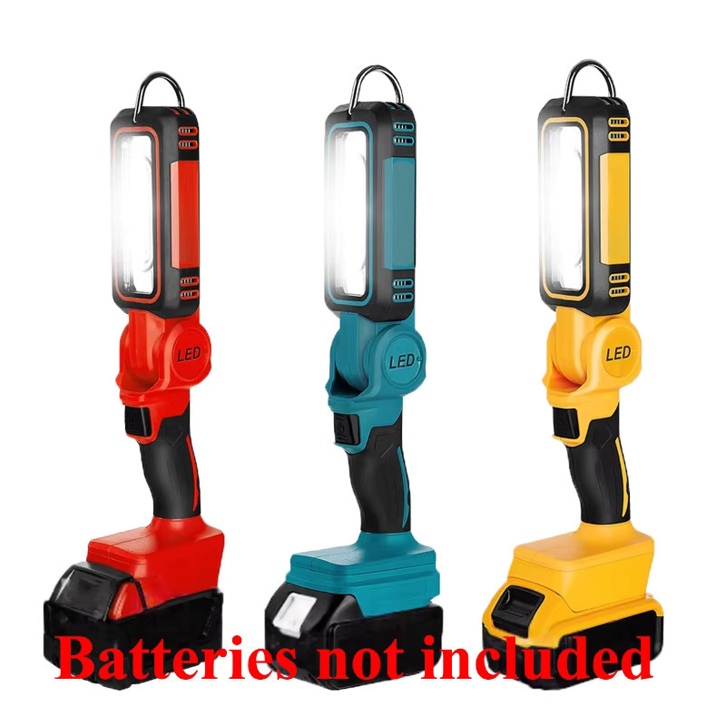 Tragbares kabelloses LED-Handflutlicht in Weiß für Makita, DeWalt und Milwaukee 18/20 V Lithium-Akkus zur Campingbeleuchtung - Bild 5
