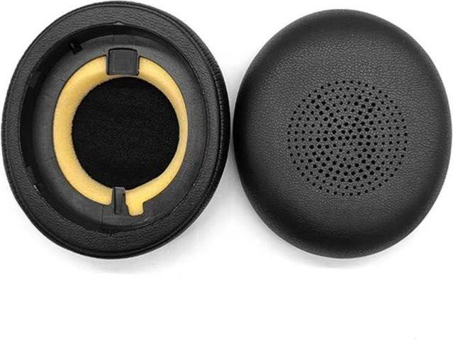 Ersatz-Ohrpolster aus PU-Leder mit elastischem Schaumstoff für Jabra Elite 45h und Evolve2 65 Kopfhörer, 1 Paar, Schwarz - Bild 1