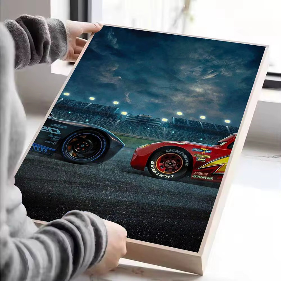 Cars 3 Lightning McQueen Poster als selbstklebender wasserfester Papieraufkleber für deine Wanddekoration in Mehrfarbig - Bild 2