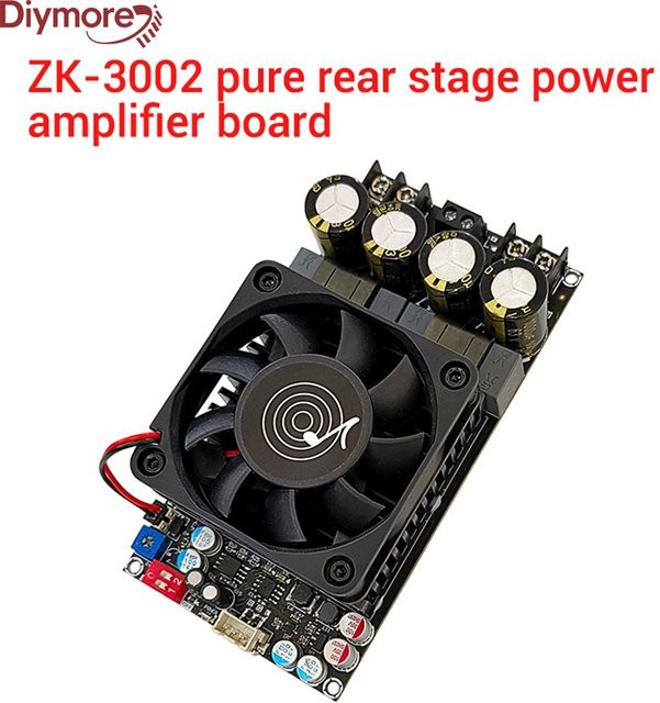 Diymore ZK-3002 Digitaler Verstärker TPA3255 Stereo Bi-Channel Mono 600W Audio Musik Leistungsverstärker-Board in Schwarz - Bild 1