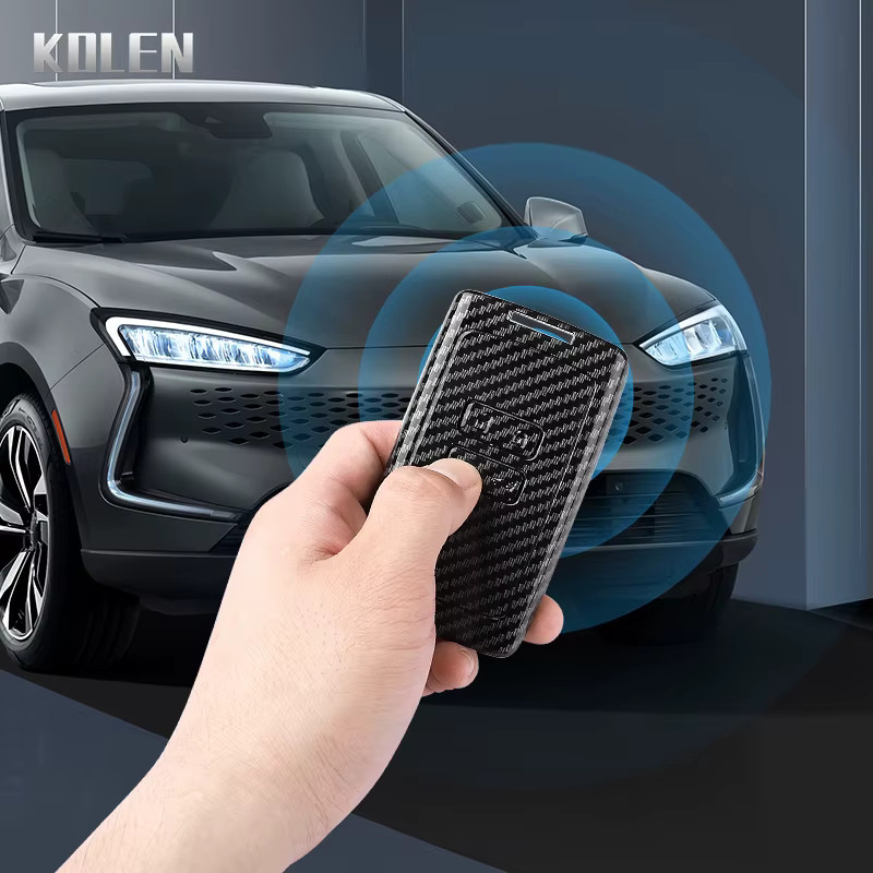 KOLEN Schlüsselhülle aus Carbon Faser für Renault und Dacia in Schwarz - Bild 2