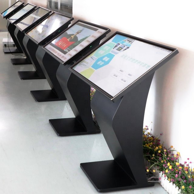 Benshi Fabrik Interaktiver 55 Zoll Multi-Touch-Tisch und Bodenstehender Digitaler Kiosk in Schwarz - Bild 1