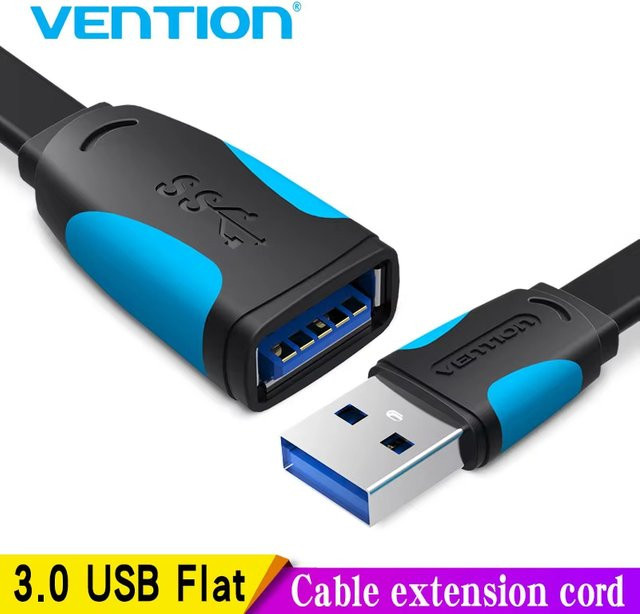 Vention USB 3.0 Verlängerungskabel Stecker auf Buchse Schwarz - Bild 1