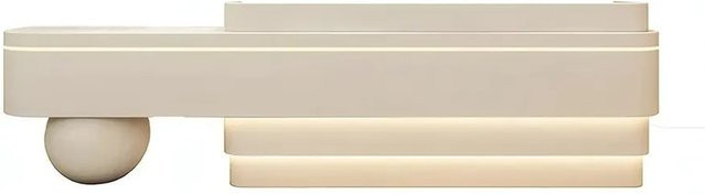 360home Empfangstresen für Geschäfte und Büros in Beige und Weiß, Breite: 280 cm, Tiefe: 60 cm, Höhe: 100 cm - Bild 1