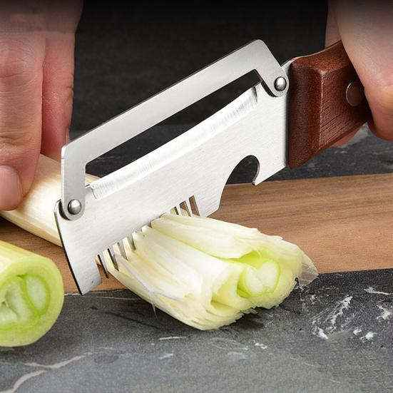 MGB 2-in-1 Obst- und Kartoffelschäler aus Edelstahl mit Holzgriff in Antikbraun - Bild 6