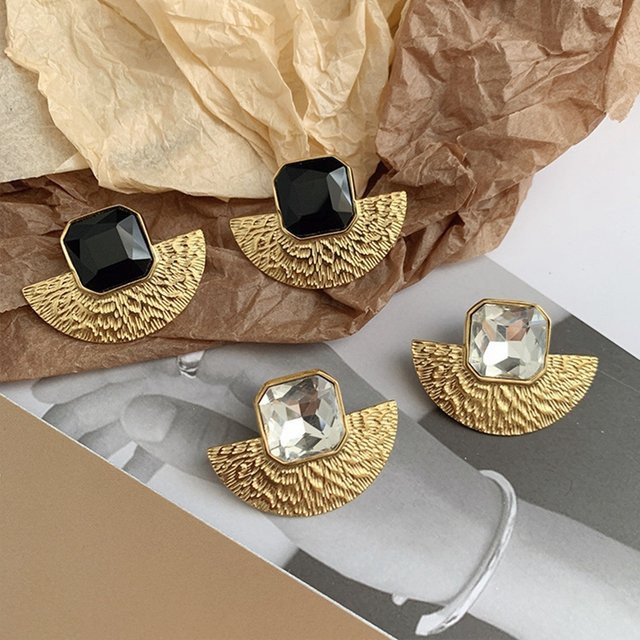 LAIMEIJIN Ohrringe Metall, Kristall, Gold, Damen - Bild 1