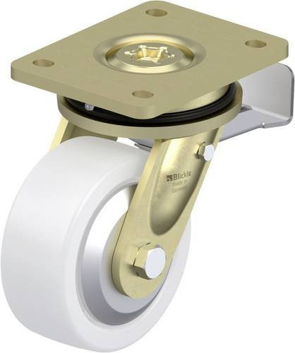 Blickle Schwerlast-Lenkrolle LS-SPO 127K-ST-FA in Weiß und Multicolour mit 125 mm Rad-Durchmesser und einer Tragfähigkeit von max. 750 kg - Bild 1