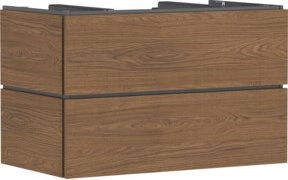 Hansgrohe Waschtischunterschrank Xilesa E mit 2 Schubladen in Eichenkaschmir, Breite: 98 cm, Tiefe: 55 cm - Bild 1