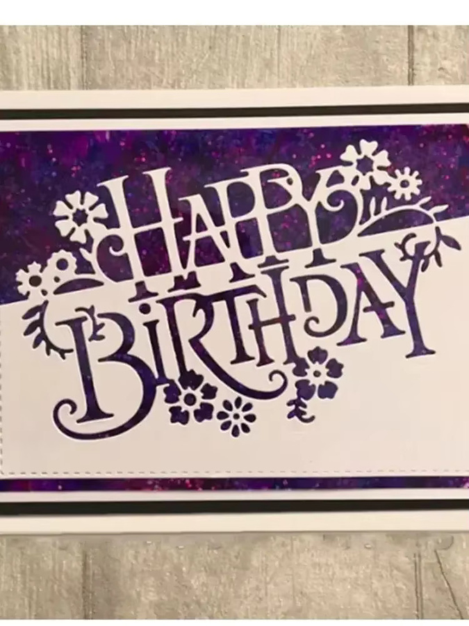 Metall-Stanzform für DIY-Scrapbooking und Basteln mit Motiv Alles Gute zum Geburtstag und Osterei - Bild 3