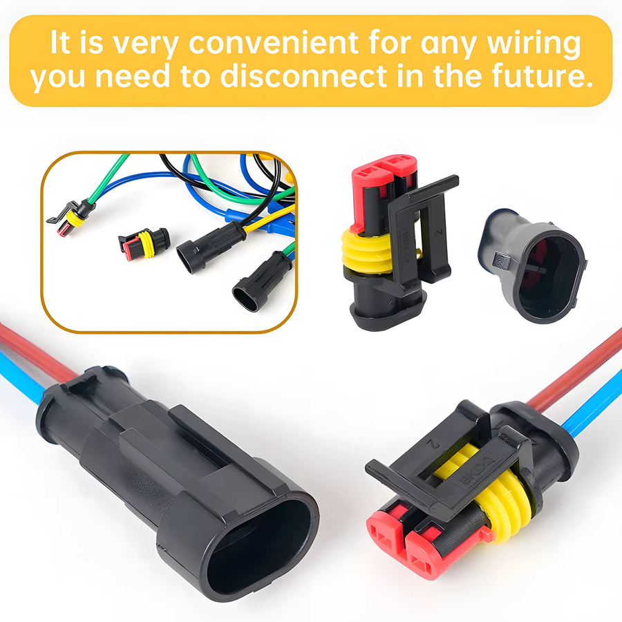 AMP Super Seal IP68 Wasserdichte Elektrische Automotive Drahtstecker in Schwarz - Bild 4