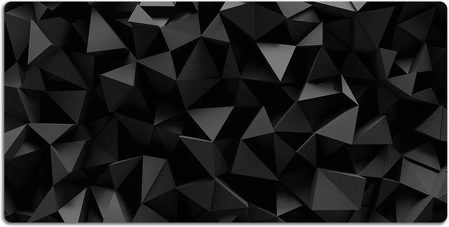 Tulup Schreibtischunterlage Schwarze Abstraktion, Deskpad Schwarz, B: 90 cm, T: 45 cm - Bild 1