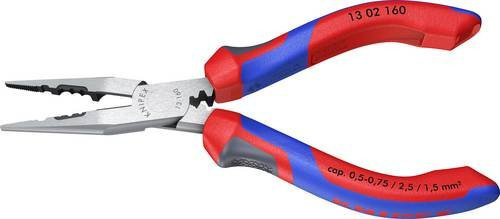 Knipex Verdrahtungszange aus Chrom-Vanadium in Schwarz und Multicolour, Länge: 160 mm - Bild 1