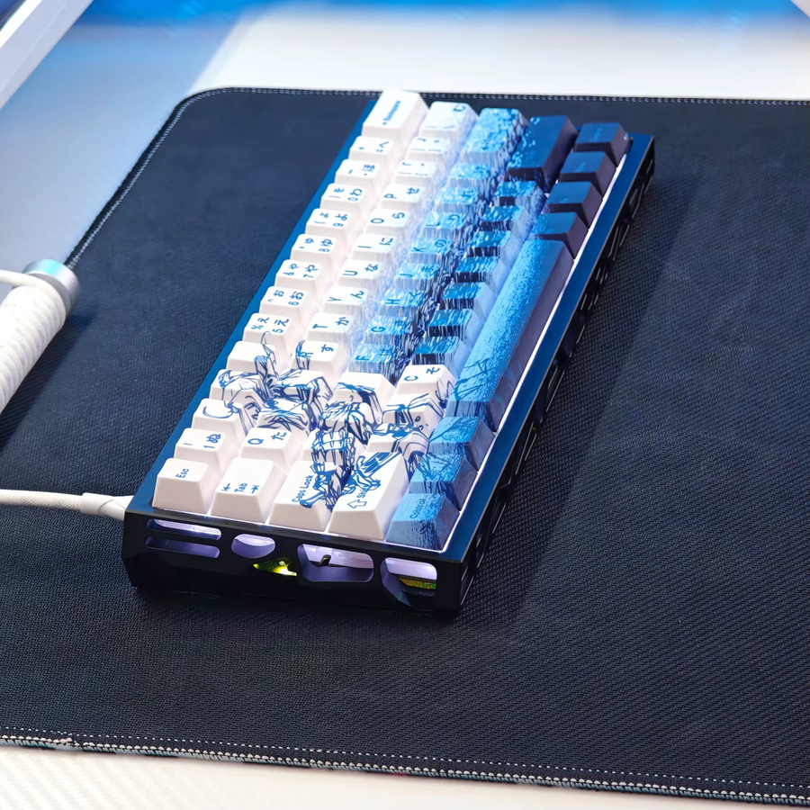 Chreey Sabre PBT Tastenkappen mit 2D-Animation für mechanische Tastaturen wie Wooting 60 65 67 68, 73 Tasten, Mehrfarbig - Bild 2