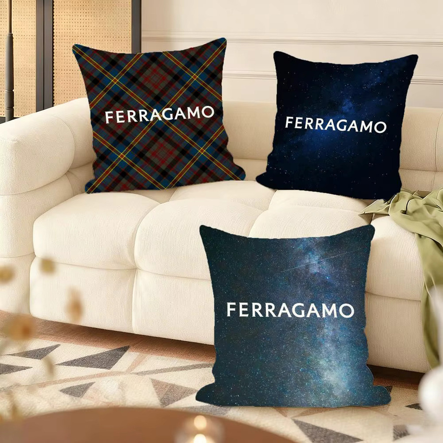 F-Ferragamo Kissenbezug aus weichem Kurzplüsch in Schwarz und Multicolour, B/B: 30 x 30 cm - Bild 3