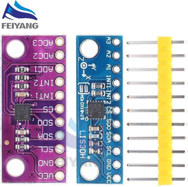 SAMIROB LIS3DH hochauflösendes dreiachsiges Beschleunigungsmessermodul in Blau für Arduino - Bild 1