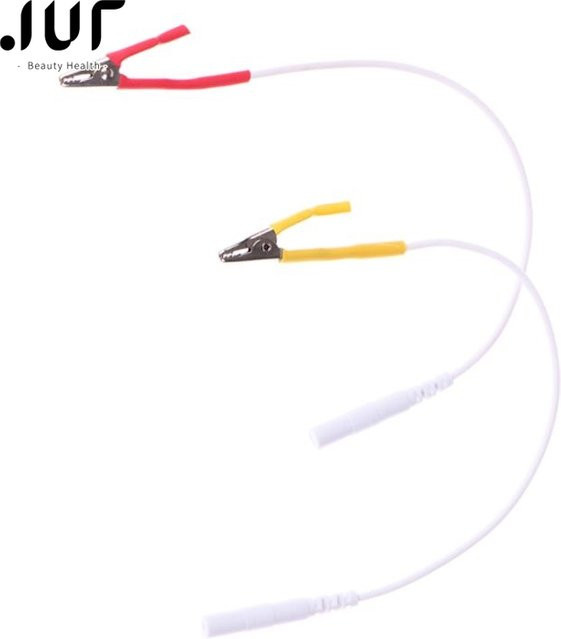 Jiauting Elektrotherapie Elektrodenkabel mit Alligator-Clips in Rot für digitale Massagegeräte - Bild 1