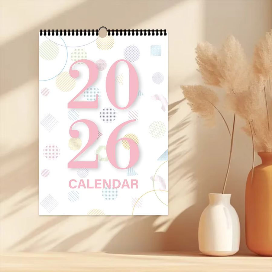 Personalisierter Wandkalender 2026 mit 6 eigenen Fotos in Weiß von tlenpo - Bild 2