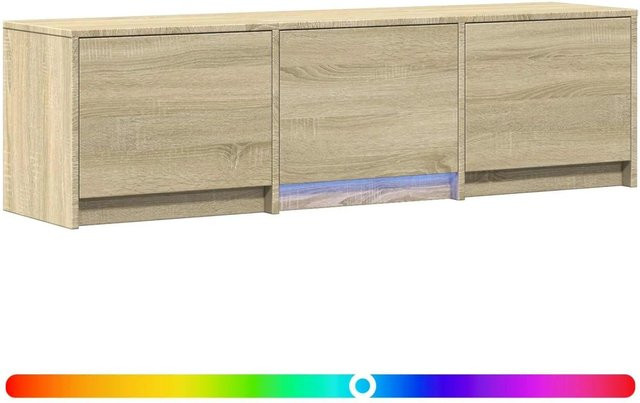 vidaXL Fernsehschrank mit LED in Sonoma-Eiche, modern, B/T/H: 140 x 40 x 40 cm - Bild 1