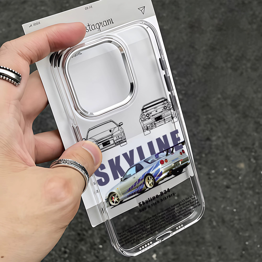 F-Fast F-Furious R-R34 Handyhülle für iPhone 11 bis 17 Pro Max, Transparent, Weich - Bild 2