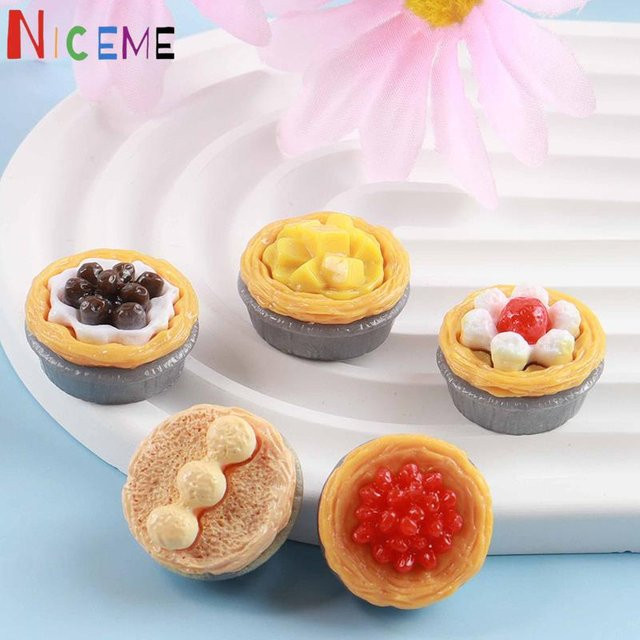 MYPANDA Ei Torte Dessert Lebensmittel Puppenhaus Zubehör 5-teiliges Set - Bild 1