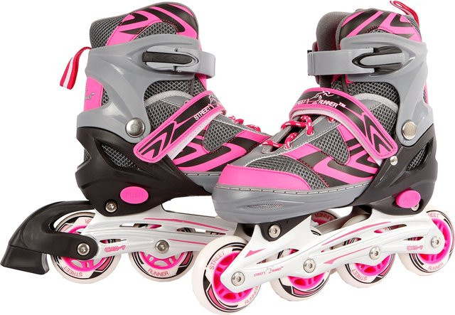 Kids Globe Street Rider Inlineskates, rosa/grau, verstellbar, Größe 29-32 - Bild 1