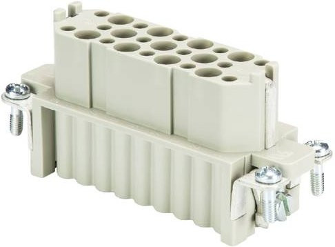 Wieland Electric Buchseneinsatz 73.700.2553.0 mit 25 Polen in Grau, 10 Stück - Bild 1